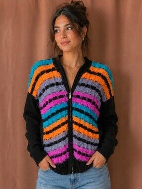 Save the Queen zip sweater sz xl
